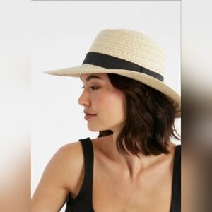 Women's Two-Tone Boater Hat